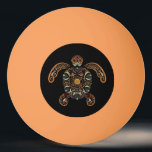 Färggranatsköldpaddsdesigner av vintage avslutar p pingisboll<br><div class="desc">Färgfläckig vintage-sköldpaddsdesign</div>