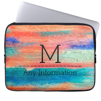Färggranit Struktur Monogram Laptop Sleeve