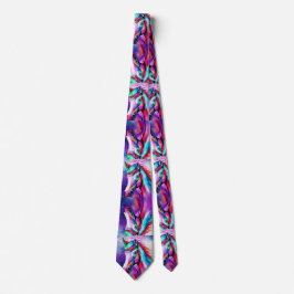 färggrann regnbåge, stänk fläckfärgkonst slips