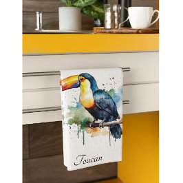 färggrann sitta på gren kökshandduk