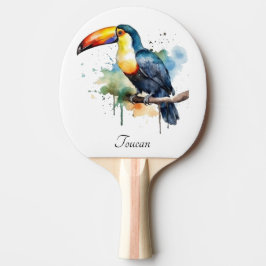 färggrann sitta på gren pingisracket