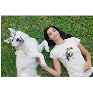 färggrann sitta på gren t shirt