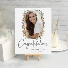 Färggranna Vilda Blommor Grattis Poster