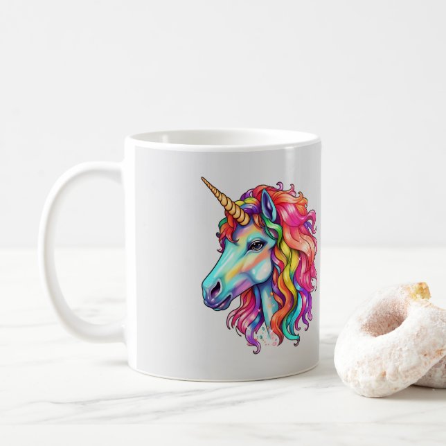 färggranulat av regnbåge kaffemugg (Med munk)