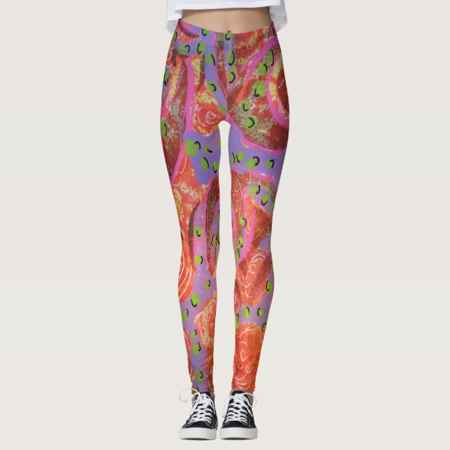 Färggranulat Leggings (Framsida)