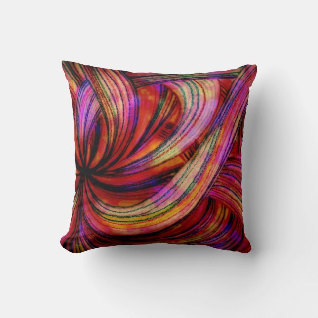 Färggranulat, målad Crayon-Abstrakt Kudde (Framsida)