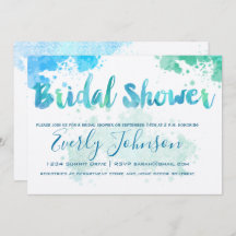 Färggrappa vattenfärgsfärg Inbjudningskort för möh