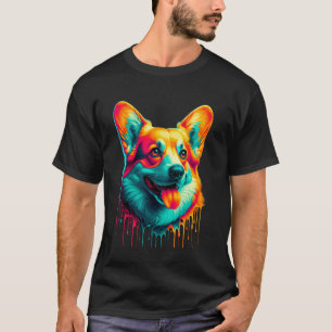 Färggrappning Art Cardigan Welsh Corgi Corgis T Shirt