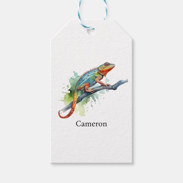 Färggren: Chameleon Art, skräddarsydd Presentetikett (Framsidan)