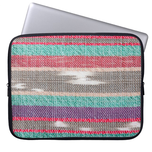 Färggrov Fabric Struktur, Mönster, Background Laptop Fodral (Framsidan)