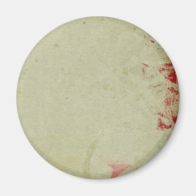 Färggrungy Vintage Tapet Magnet (Framsidan)