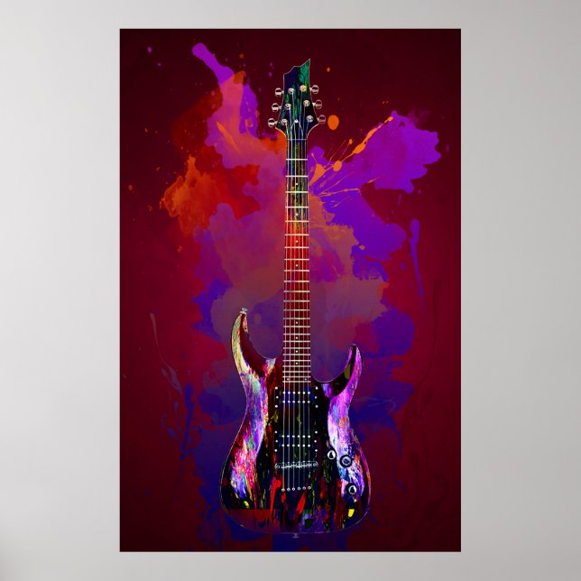 Färgguitar Poster (Framsidan)