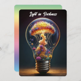 Färggul manellyfisklampa drömmande oceanmagi inbjudningar