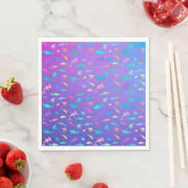 Färghaj under Sea School Party Pappersservett