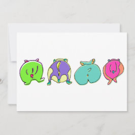 Färghamsterknapp Inbjudningar