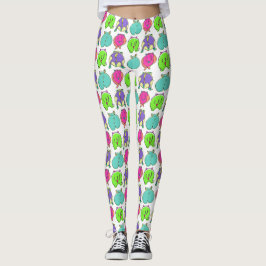 Färghamsterknapp Mönster Leggings