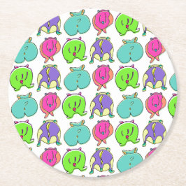 Färghamsterknapp Mönster Underlägg Papper Rund