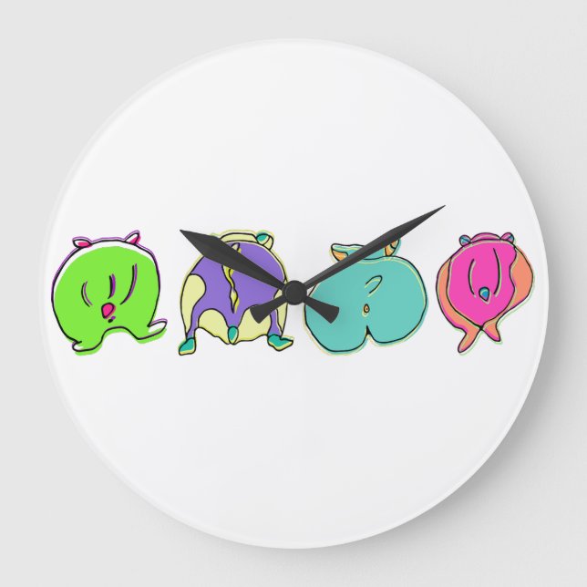 Färghamsterknapp Stor Klocka (Framsida)