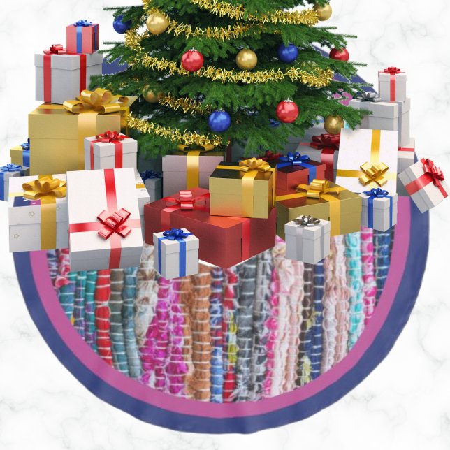 Färghandgjord brasiliansk textil Matta jul Julgransmatta Borstad Polyester (Skapare uppladdad)