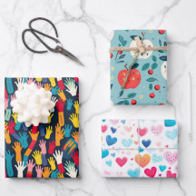 Färghandsutskrifter Apple Hearts School-temat