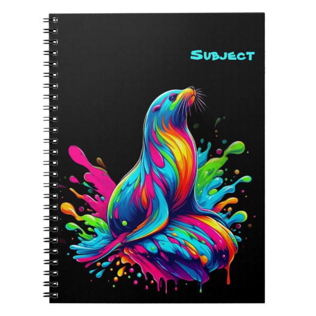 Färghav Lejona Stänk Anteckningsbok (Framsidan)