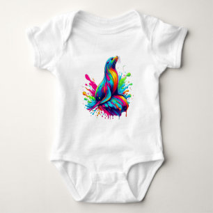 Färghav Lejona Stänk T Shirt
