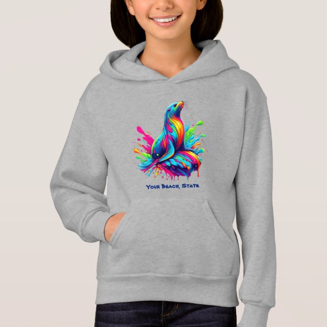 Färghav Lejona Stänk T Shirt (Framsida)