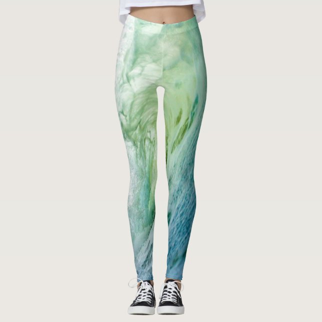 Färghav Vågar Leggings (Framsida)