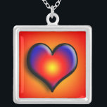 FÄRGHJÄRTA SILVERPLÄTERAT HALSBAND<br><div class="desc">Färgstarka och livfulla hjärtan</div>