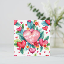 Färghjärtan och tropiskt löv Alla hjärtans dag