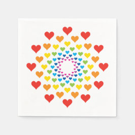 Färghjärtan Pappersservett