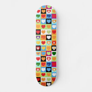 Färghjärtan, skridskor skateboard bräda 20,5 cm