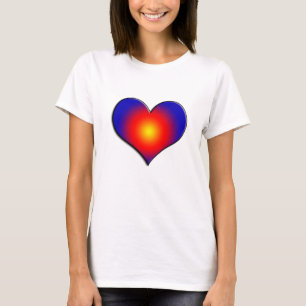 FÄRGHJÄRTAT, röd blå T Shirt