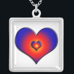 FÄRGHJÄRTAT SILVERPLÄTERAT HALSBAND<br><div class="desc">Färgstarka och livfulla hjärtan</div>