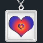 FÄRGHJÄRTAT SILVERPLÄTERAT HALSBAND<br><div class="desc">Färgstarka och livfulla hjärtan</div>