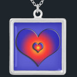 FÄRGHJÄRTAT SILVERPLÄTERAT HALSBAND<br><div class="desc">Färgstarka och livfulla hjärtan</div>