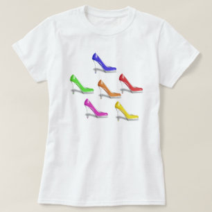FÄRGHÖGA HÖGHALSHOON (RAINBOW FLAGGA FÄRG) T SHIRT