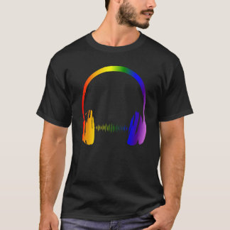 Färghörlurar Rainbow Party Techno Radio Nig T Shirt