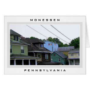 Färghus i Monessen, Pennsylvania Hälsningskort