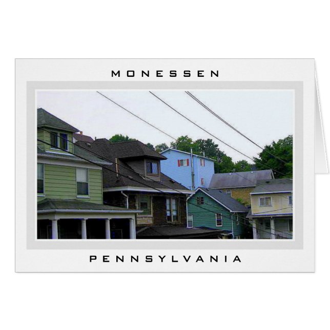 Färghus i Monessen, Pennsylvania Hälsningskort (Framsidan Horizontal)