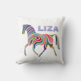 Färgig Girly Personlig Fantasy Horse Kudde