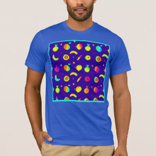 Färgig tropisk neon Fruit Mönster T Shirt
