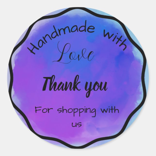 Färgiga affärsmärken runt klistermärke (Framsida)