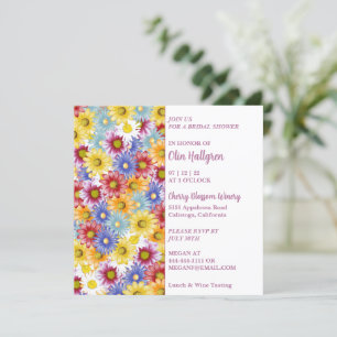 Färgiga Daisy Inbjudningskort för möhippan