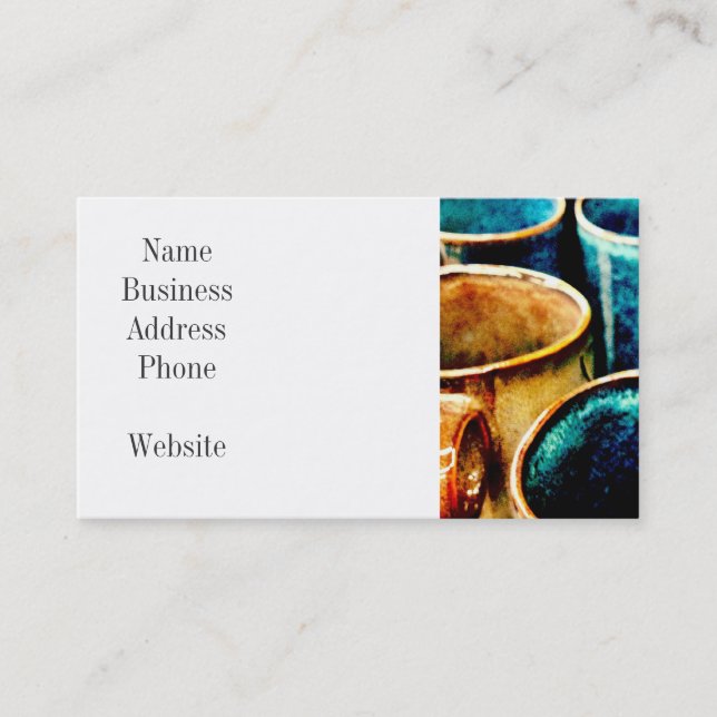 Färgiga Kaffe koppar-gåvor till kaffe Älskare Visitkort (Framsida)