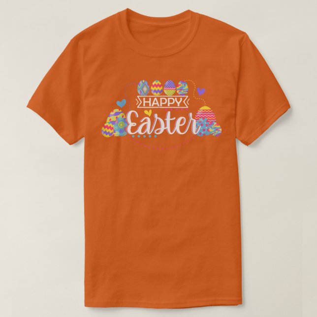 Färgiga Påskägg flickor Kvinnor T Shirt (Design framsida)