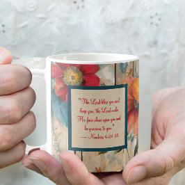 Färgiga Rustic Flowers Blating Mugg