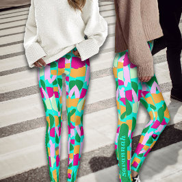 Färgigt bamboo Botanicals personalize Namn Leggings