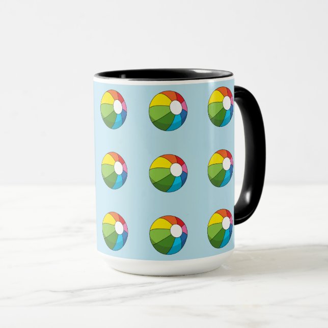 Färgigt Beach Boll Mugg (Framsida höger)