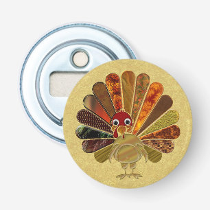 Färgigt Happy thanksgiving Turkiet Flasköppnare